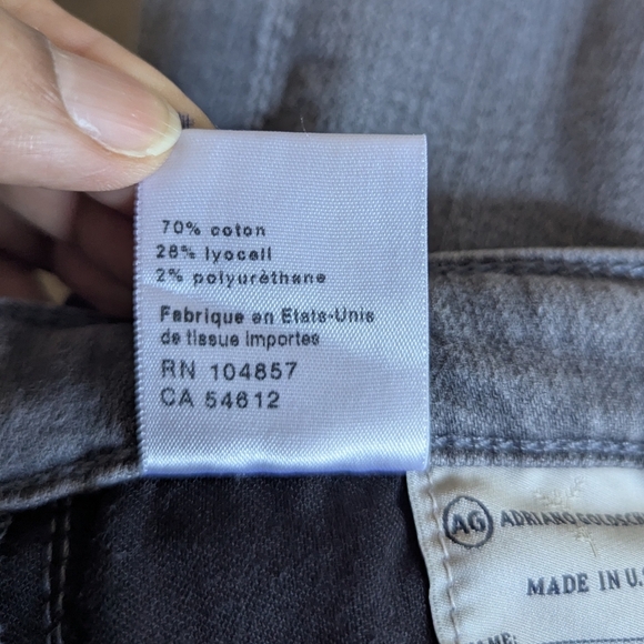 AG Adriano Goldschmied  Women's Size 27R Stevie Slim Straight Ankle Jeans, Gray  - Picture 12 of 13